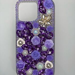 Decorative Purple Floral Phone Case